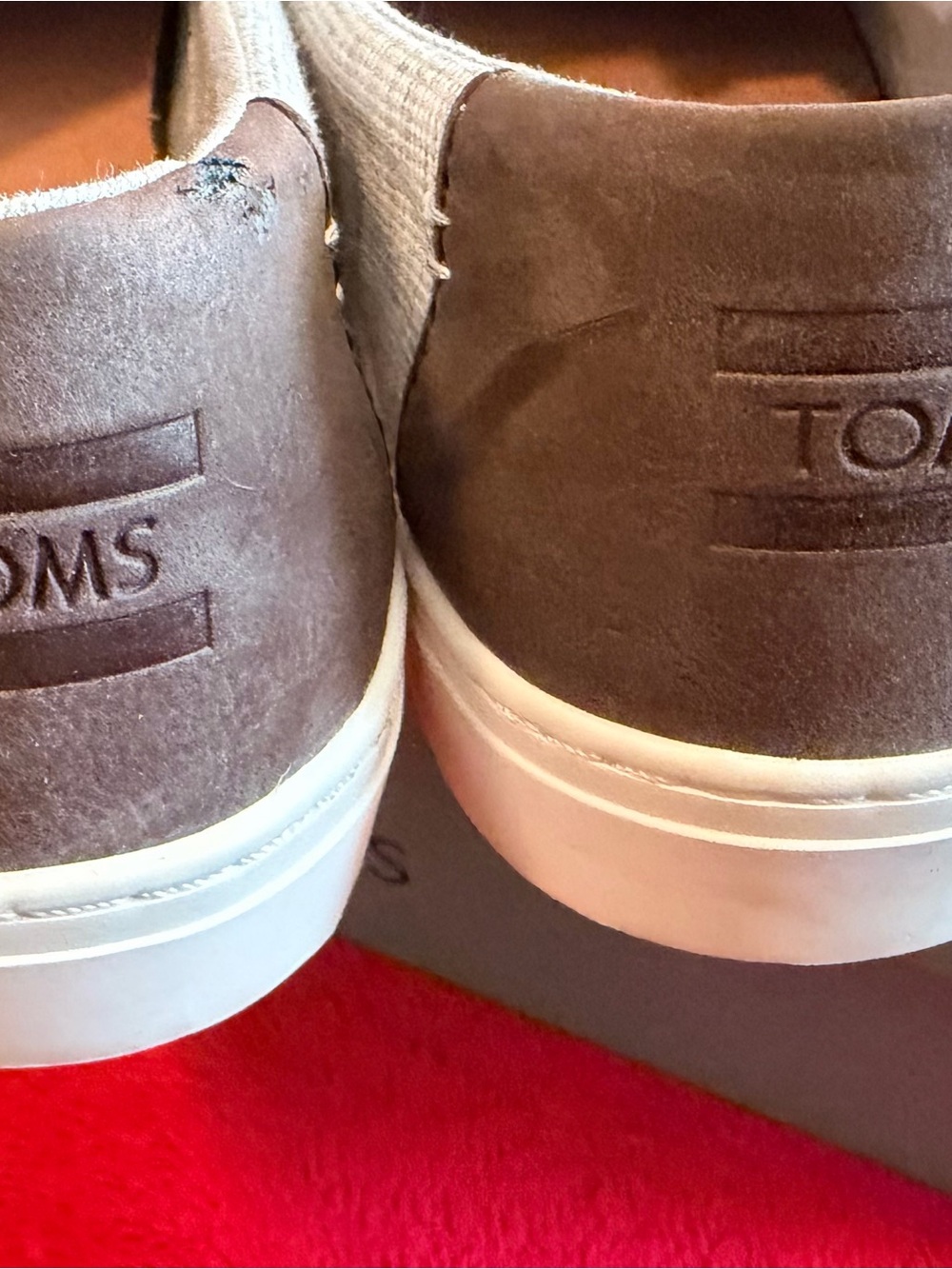 Toms Men’s Slip-On Loafers in Light Gray Canvas - Picture 6 of 6